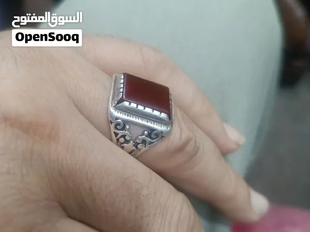 خاتم فضة 925مع حجر عقيق 100%