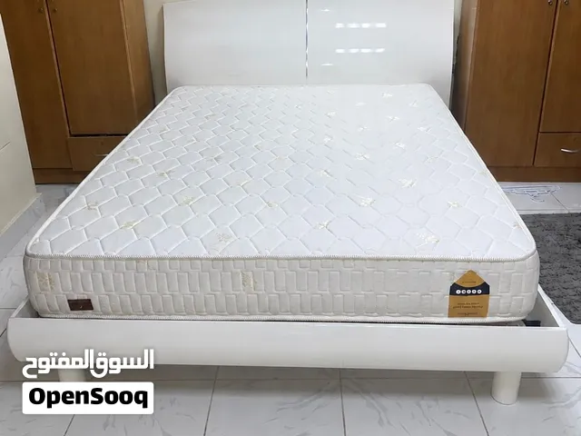 White Bed Frame with Mattress for Sale