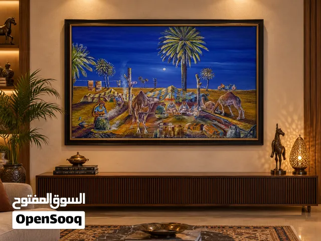 عمل فني اصلي بعنوان النجع الليبي للفنان عبدالناصر البارودي
