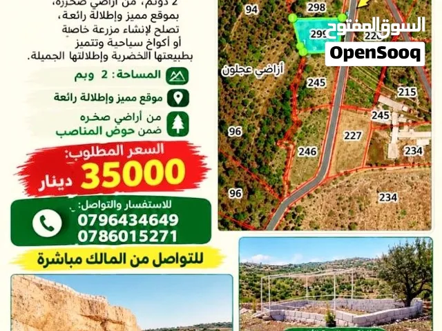 ارض للبيغ في عجلون منطقه مرتفعه مساحتها 2000 متر مربع