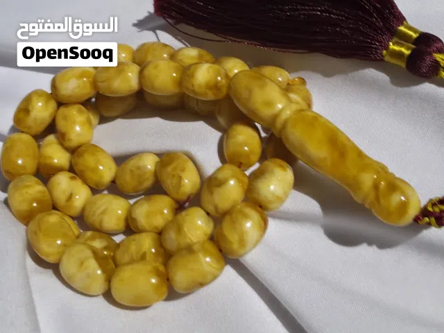 للتمز عنوان مسباح كهرمان بولندي قديم كبس (قشطة بعسل) خامة فاخرة