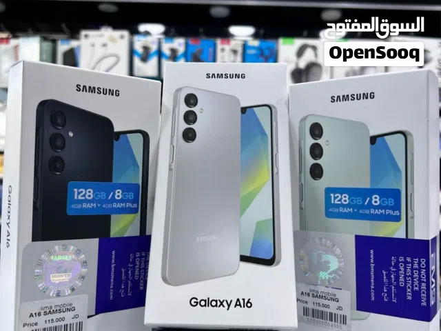 جهاز جديد بالكرتونة Samsung A16 رام 8 و 12 و 16 جيجا 128 و 256 مكفول سنة متوفر توصيل وهدية