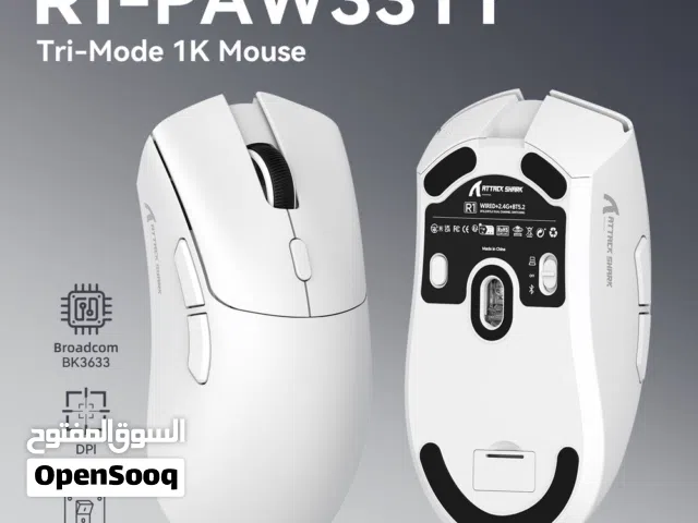 فأرة لاسلكي (وايرليس ماوس) ماركة Attack Shark R1 Attack Shark R1 Gaming Mouse - Tri mode
