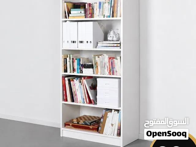 رف مكتبي ابيض