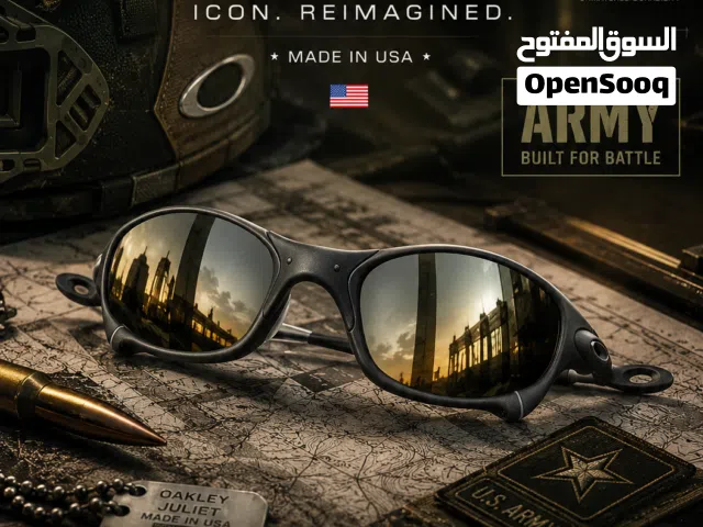 نظارات ماركة جوليت اوكلي أمريكية معدنية أصلية Oakley JULIET made in USA ARMY بلاتنيوم ضد الكسر بولور