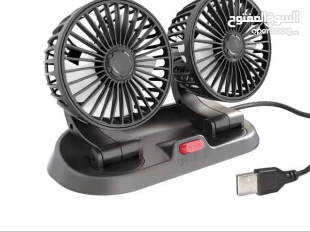 مروحة usb برأسين قابلة للطي والدوران 360° الثبات على جميع أنواع الأسطح يمكن تركيبها في اي مكان 10وات
