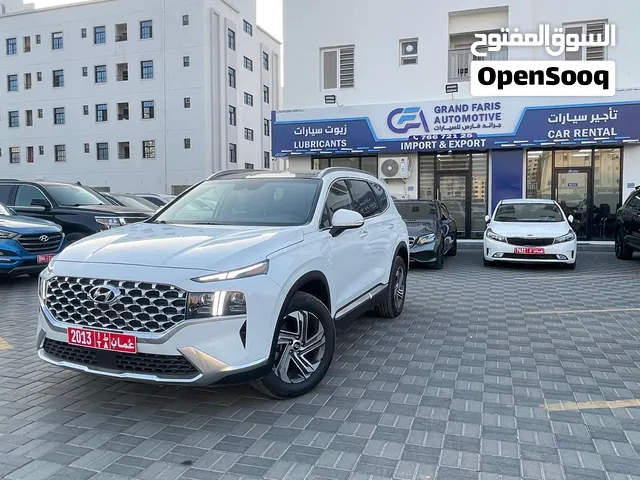 سيارة هيونداي سنتافي ( santa Fe ) موديل 2022 أبيض بنظام أوتوماتيك  للإيجار اليومي اسبوعي شهري
