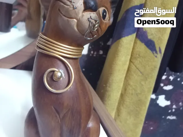 تحف فنيه...., قط صنع يدوي قديم شيء من الخيال ورأس فرعوني