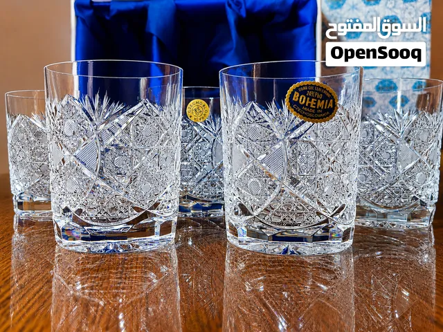 طقم كريستال بوهيميا فاخر قديم – مع العلبة الأصلية - Bohemia Crystal – Hand Cut – Original Box