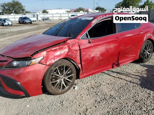2021 Toyota Camry SE – Red  Accident-Damaged  For Sale in Muscat