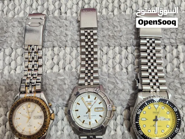 3 ساعات سيكو بحالة ممتازة