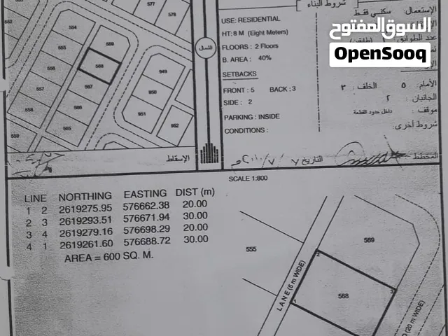 ارض للبيع في بركا العقده