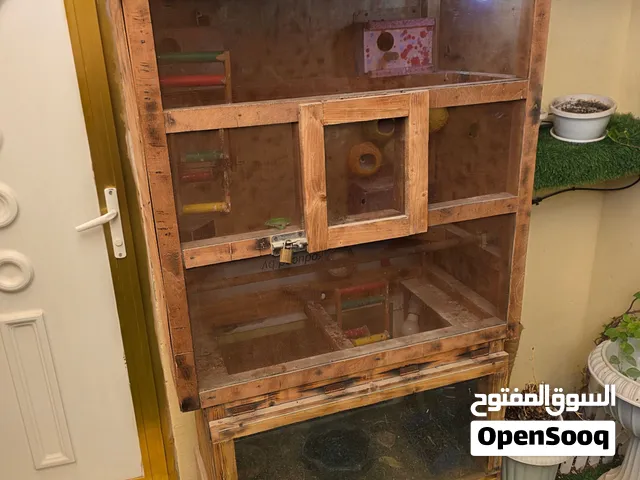 للبيع قفص طيور خشبي كبير – تصميم خاص ومتعدد الطوابق