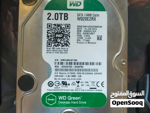 هارد ديسك HDD مساحه 2 تيرا بايت  WD GREEN