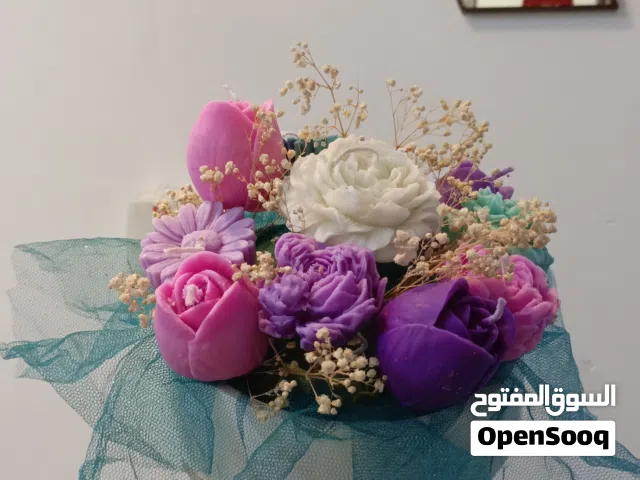 بوكي ورد شمع