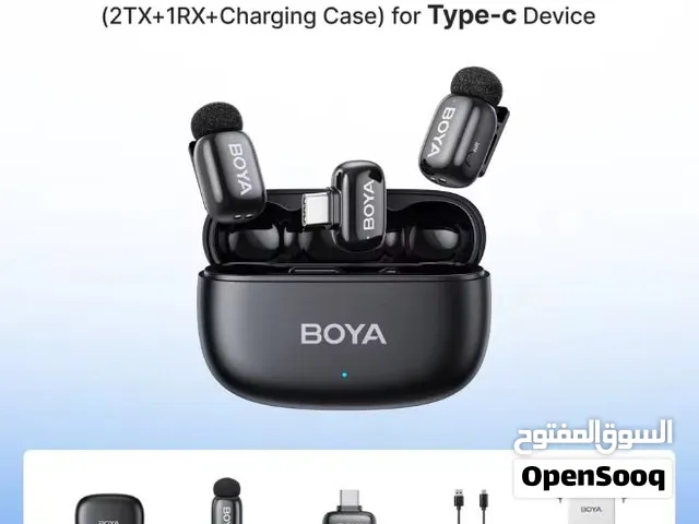 شامل التوصيل - مايكروفون BOYA Mini 2 لاسلكي أصلي – جودة صوت احترافية الأندرويد