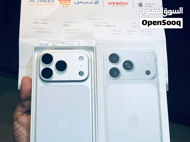 iPhone 17 Pro silver  Storage:1TB/1000gb