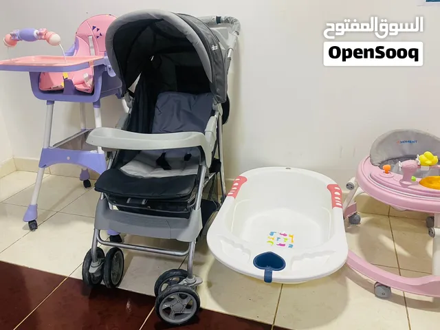 Baby Stuff- Baby water bath, baby stroller, baby seating chair adjustable and baby walker with music