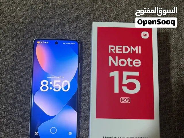 Redmi Note 15 5G – 256GB شبه جديد مستخدم اقل من شهر وليس استخدام بشكل يومي بين فترات قابل 90 ريال