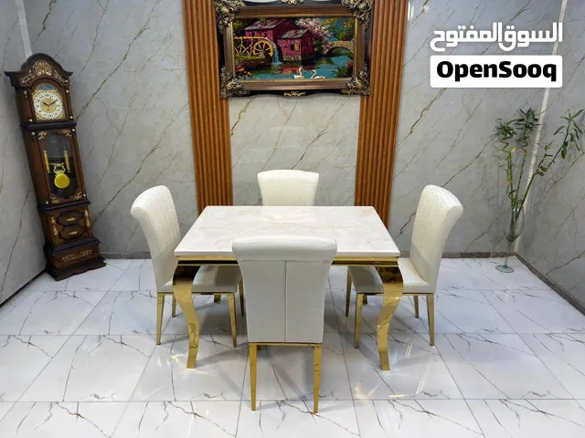 ميز طعام سطح مرمر ثقيل يجننن بهاي التفاصيل الموضحة كدامكم والانواع المتوفرة اعزائي