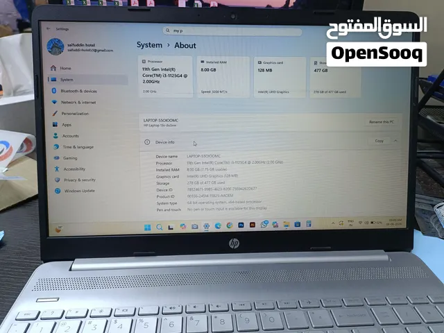 Hp laptop 512SSD good condition with original charger
