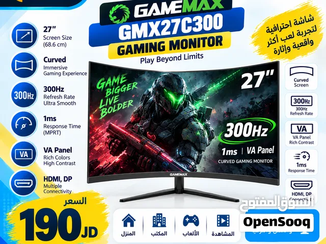 شاشة كمبيوتر اسوس احترافية 300hz  GameMax Gaming Monitor 27 inch