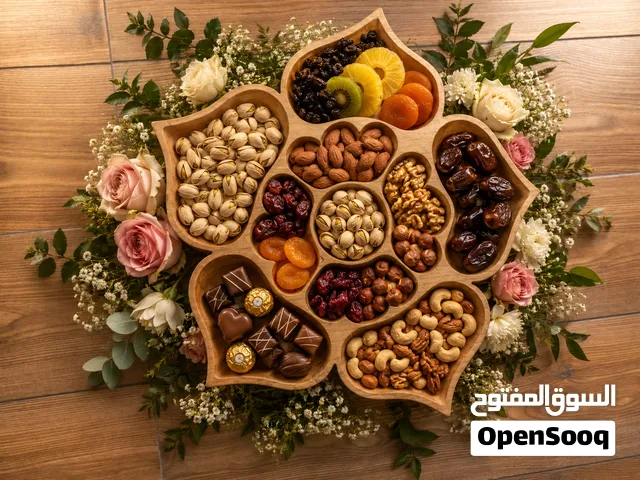 أوانٍ خشبية، وأدوات مائدة، وألواح تقديم، ومستلزمات تزيين الطاولة