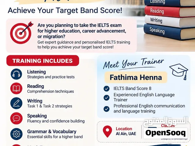 Online and Offline IELTS training Available