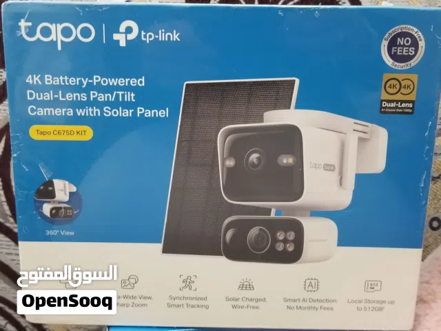 كاميرا مراقبة Tapo C675D KIT 4K بالطاقة الشمسية – عدستين متحركتين 360° مع تتبع ذكي