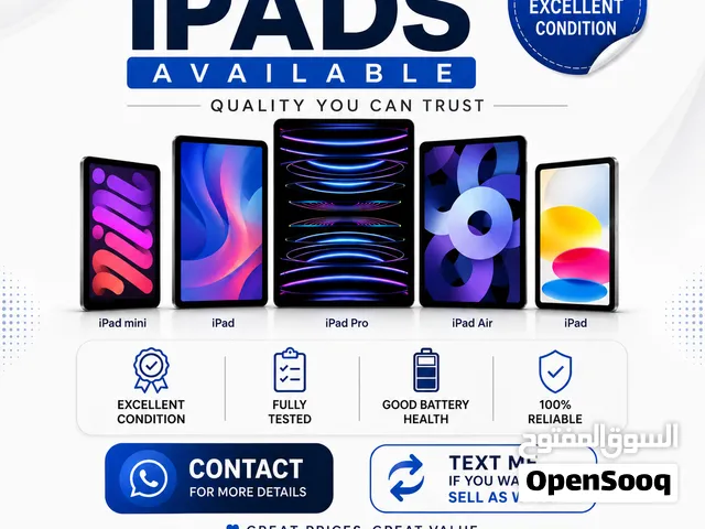 USED iPADS AVAILABLE — EXCELLENT CONDITION! DM FOR MORE DETAILS !!!
