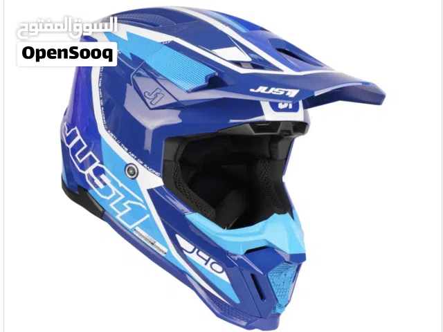JUST1 J40 Flash White Blue ECE & DOT Certified Helmet - 680020