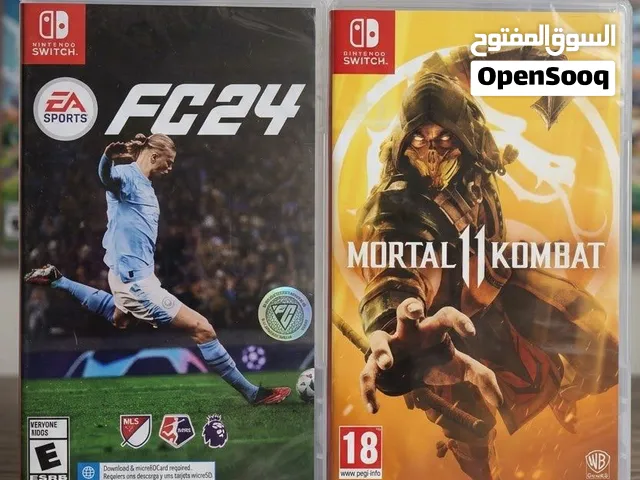 nintendo switch 1 games fc24 and mortal combat 11