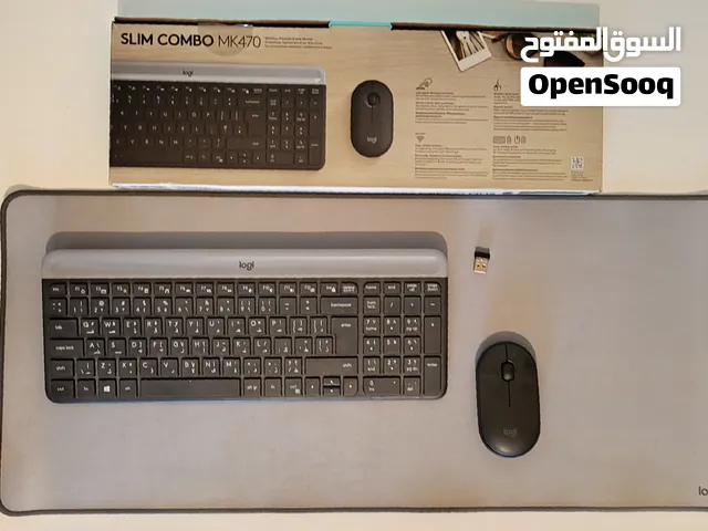 طقم كيبورد وماوس وايرلس لوجيتك الأصلي MK470 + ماوس باد Logitech Studio Series