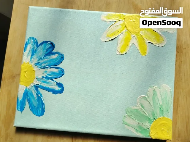 أنفاس الورد المشرق، لوحة مع ورنيش لتلميع اللوحه و الحفاظ على عمر الألوان، قابل للتفاوض