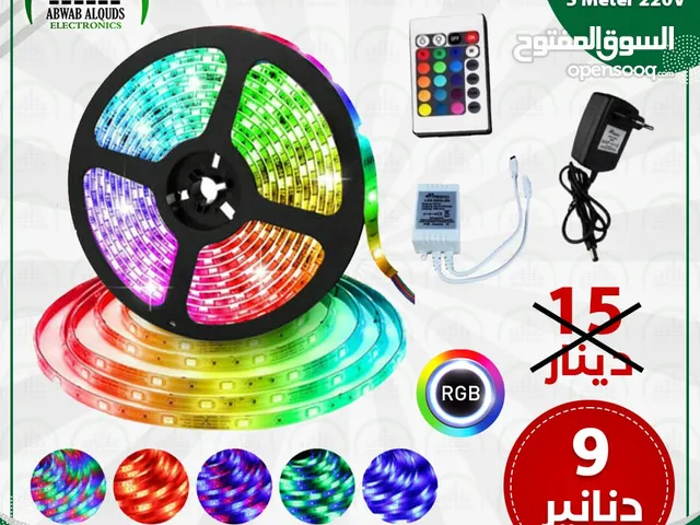 حبل ملون LED ليد لاصق اضائه ديكور مع ريموت تحكم يضي كل الالوان 5 مترLED RGB