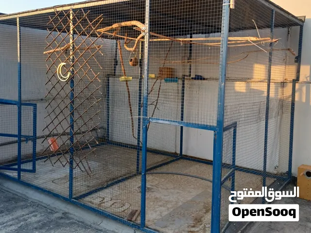 للبيع قفص مقاسه اربعه متر مقسوم الى قسمين وعرضه مترين ونص