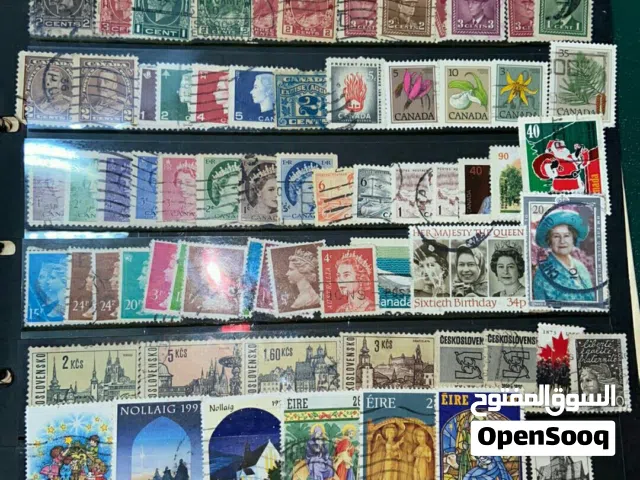 مجموعة.   طوابع     مختلفة     نادرة