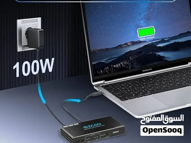 مبدل EZCOO KVM الذكي – جهازين بشاشة واحدة وبأعلى دقة!