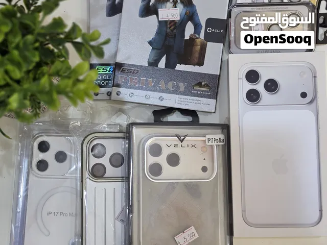 عرض خاص: iPhone 17 pro max 256gb الهاتف الجديد مع ضمان وكيل سنه و مع ملحقات و بأقل سعر من دكتور فون