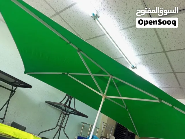 مظلات وشماسي خارجية للحدائق والشاطئ تتوفر بعدة موديلات دائري مانيول بمقاس ومستطيل بمقاسين كبير وصغير