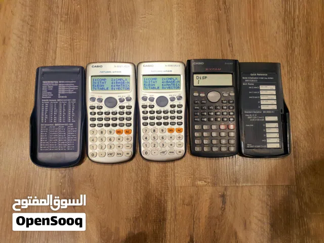 فرررصة 1500بسعر وحالة لا تتكرر عدد 3 آلات حاسبة Casio اصلي fx-570ES PLUS + fx-82MS %1000بحالة ممتازة