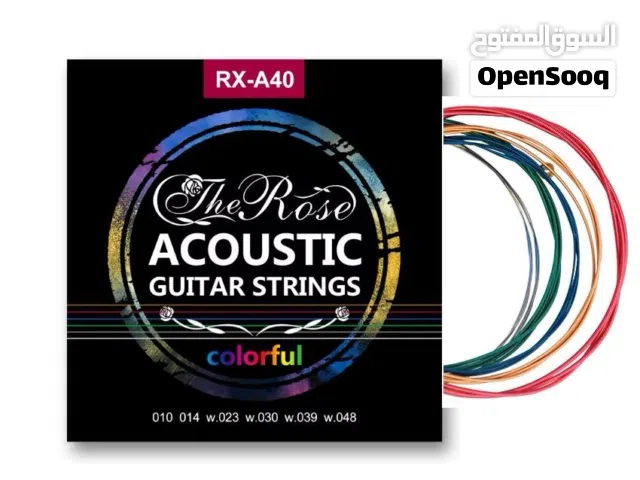 اوتار اكوستك جيتار – The Rose Acoustic Guitar Strings Colorful