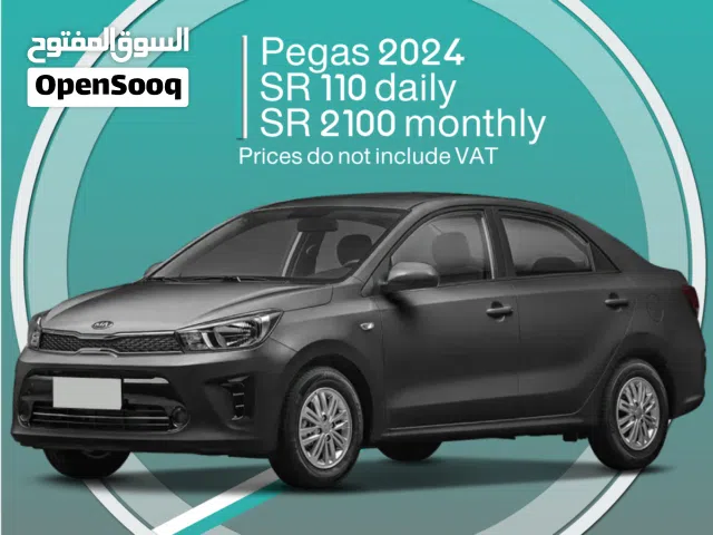 Kia Pegas 2024 GLS for rent in Dammam - Free delivery for monthly rental