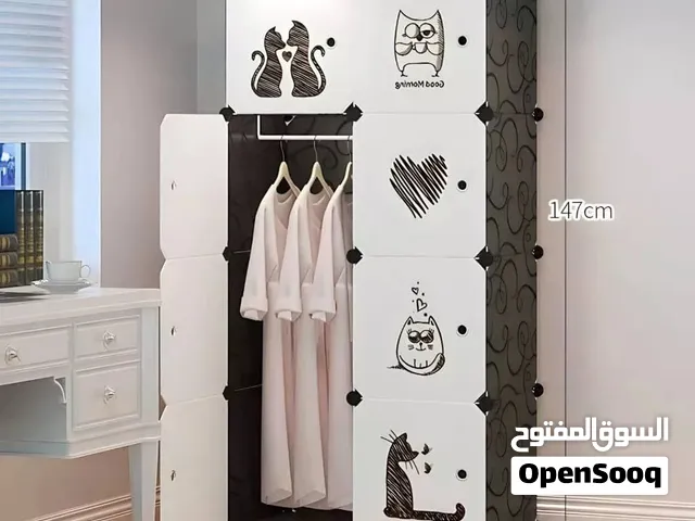 دولاب تخزين ملابس بلاستيك ب 8 مكعبات بالوان طفوليه متنوعه السعر: 15,000 فقط لا غير دلع طفلك ب اثاثه