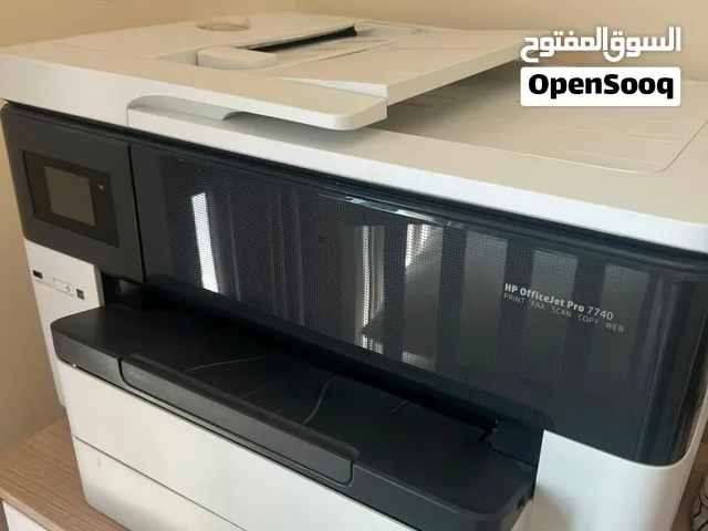 طابعة hp pro 7740 بحالة ممتازة  استعمال ست اشهر مع الكرتونة