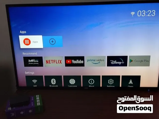 شاشة هام 43 بوصة مع جهاز أندرويد تي في بوكس - بحالة ممتازة