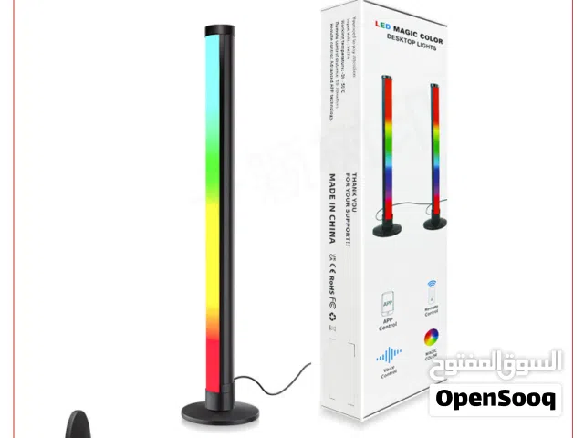 أشرطة إضاءة LED ذكية RGB (لايت بار) ذكية وتفاعلية مع الصوت Smart RGB LED light bars (light bar)2pcs