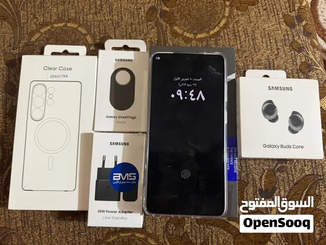 سامسونج اس 26 الترا 256 جيجا 12 رام بحال لون اسود الوكالة مستخدم يومين ولا خدش