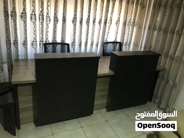 كاونتر استقبال دبل 240سم* 80سم عبارة مكتبين بحال الجديد