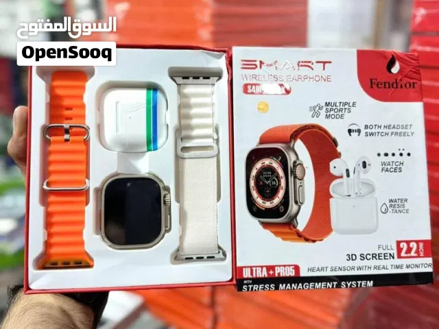 طقم ساعة ذكية وسماعة لاسلكية من العلامة التجارية Fendior طراز S40 Pro Max.